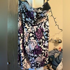 Floral strapless dress